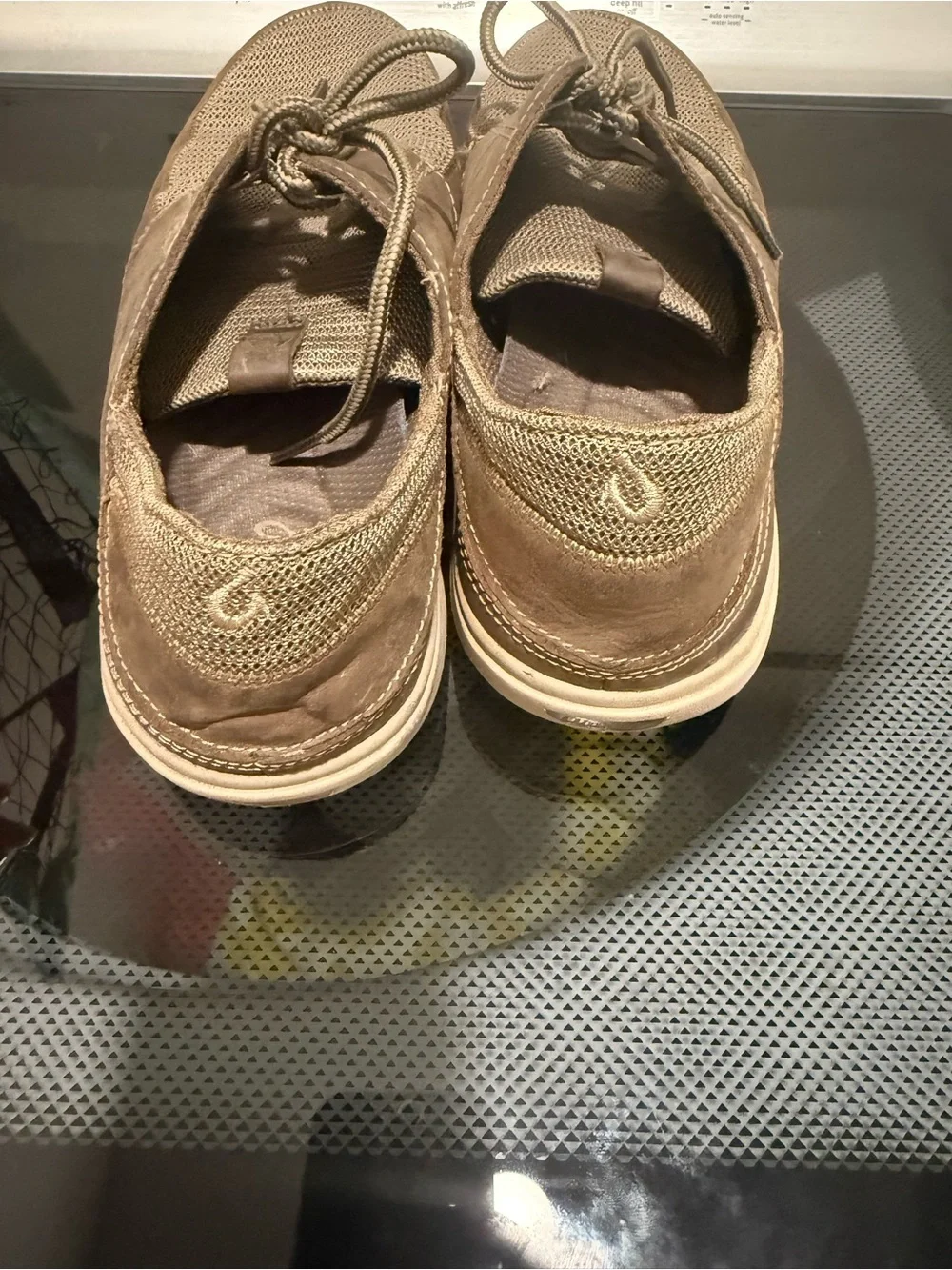 OluKai Men's Brown Lace-Up Boat Shoes